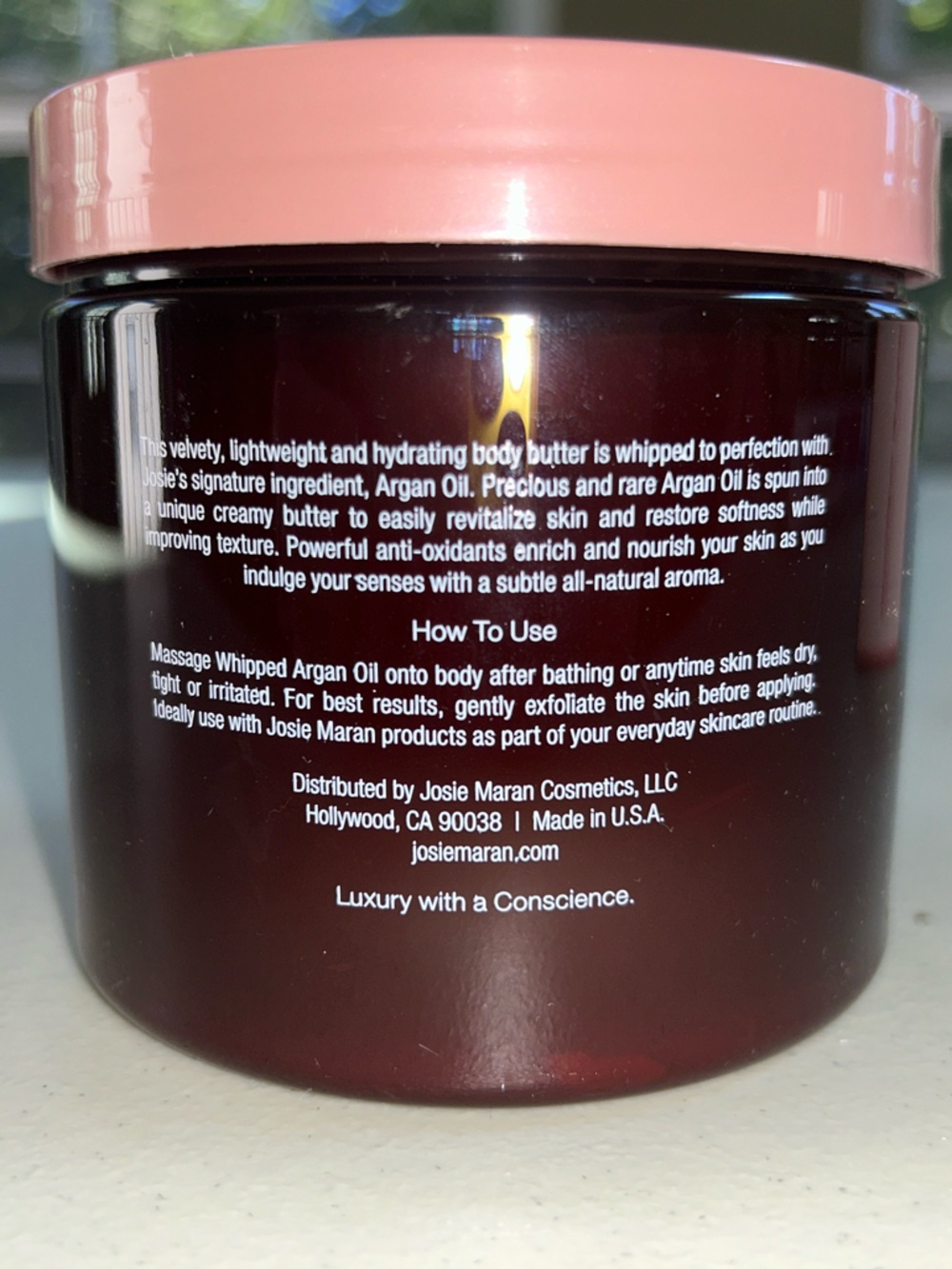 JOSIE MARAN Pink-Capped Whipped Argan Oil Body Butter - Picture 5 of 7